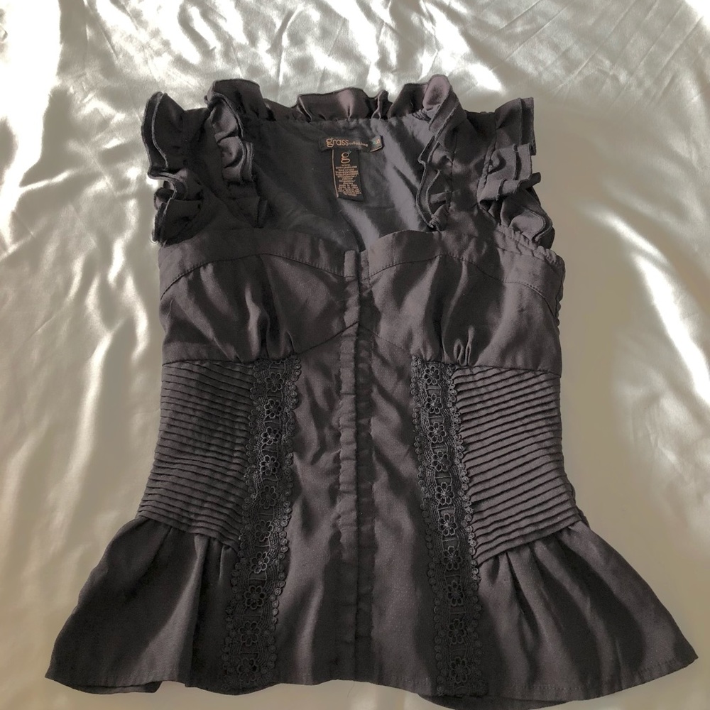 Vintage corset style blouse top
